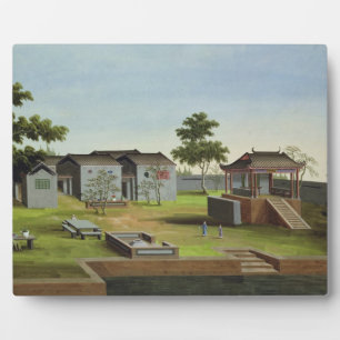 Placa Expositora Garden Scene, c.1820-40 (con papel) 3