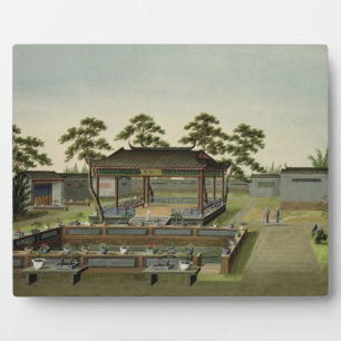 Placa Expositora Garden Scene, c.1820-40 (con papel) 4