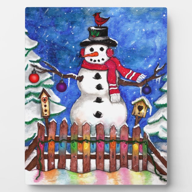 Placa Expositora Garden Snowman (Frente)