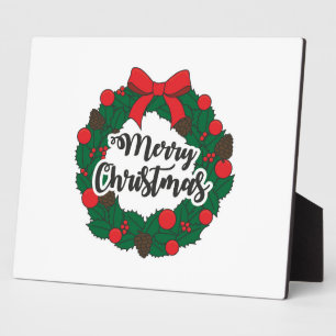 Placa Expositora Garland Merry Christmas