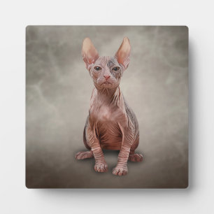Placa Expositora Gatito Sphynx de dibujo