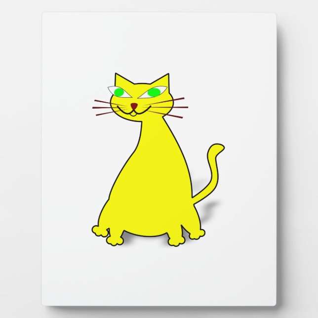 Placa Expositora Gato de grasa amarillo (Frente)