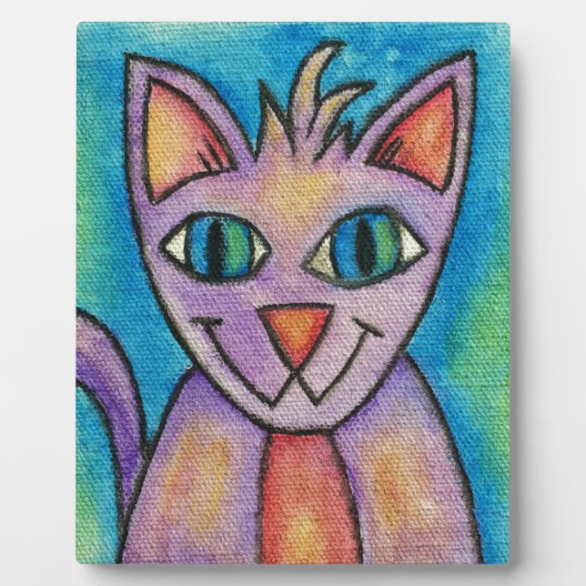 Placa Expositora Gato de Kitty Pink Purple (Frente)