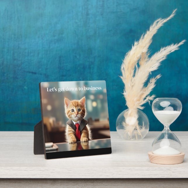 Placa Expositora Gato de negocios (in situ)