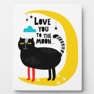 Placa Expositora Gato en la luna