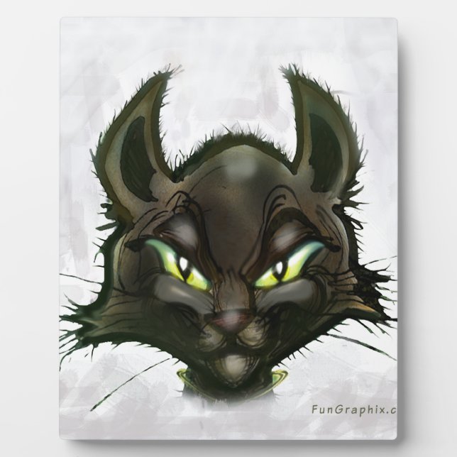 Placa Expositora Gato negro (Frente)