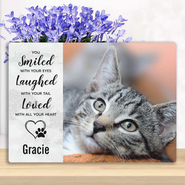Placa Expositora Gato Simpatía Keepsake Mascota Memorial (Subido por el creador)