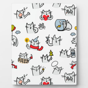 Placa Expositora Gatos divertidos, leche y magia.