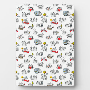 Placa Expositora Gatos divertidos, leche y magia.