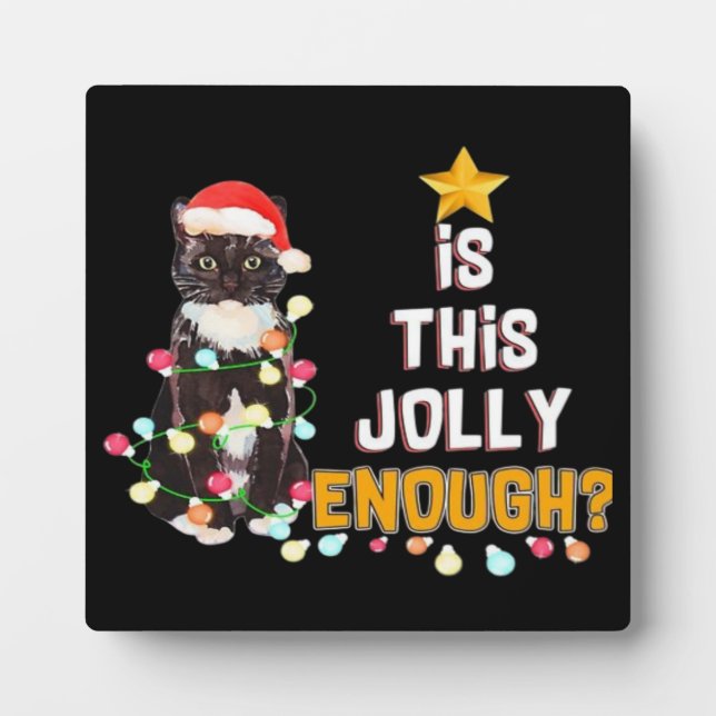 Placa Expositora Gatos Feliz Navidad  (Frente)
