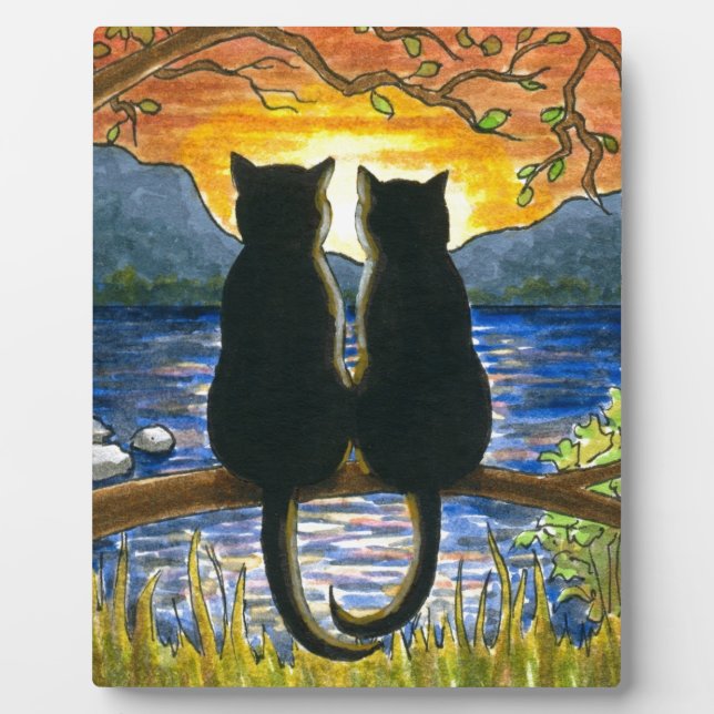 Placa Expositora Gatos negros Cat 582 (Frente)