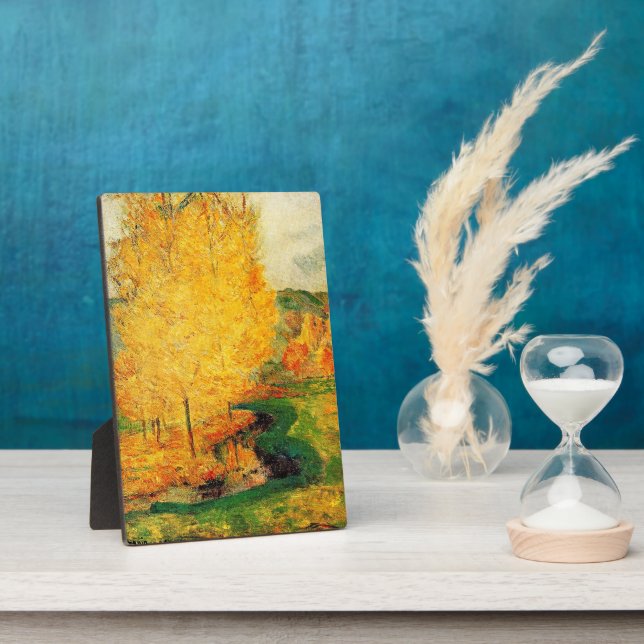 Placa Expositora Gauguin - Por la corriente, en otoño, (Lado)
