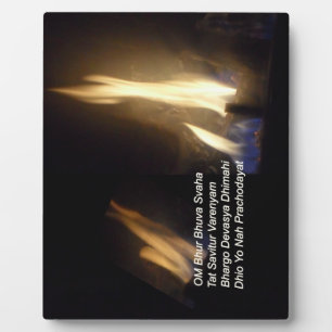 Placa Expositora Gayatri Mantra Prayer Om Bhur Bhuvah, Plaque