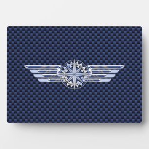 Placa Expositora General Air Pilot Compass Cromado Como La Brújula 