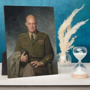 Placa Expositora General Dwight Eisenhower Retrato pintado de 5 est