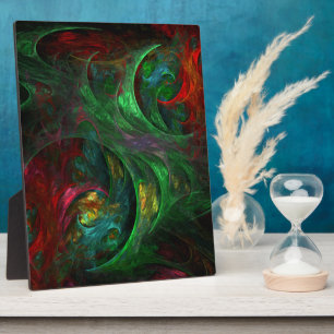 Placa Expositora Génesis Green Abstract Art Plaque