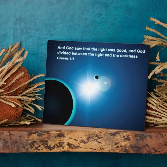 Placa Expositora Génesis - Luz Y Oscuridad (Lado)