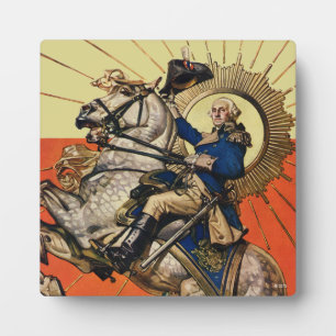 Placa Expositora George Washington a caballo