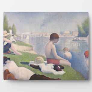 Placa Expositora Georges Pierre Seurat   Baños en Asni � res, 1884