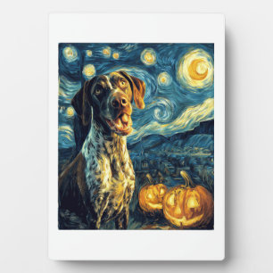 Placa Expositora German Shorthaired Pointer 2 Perro Lindo Halloween