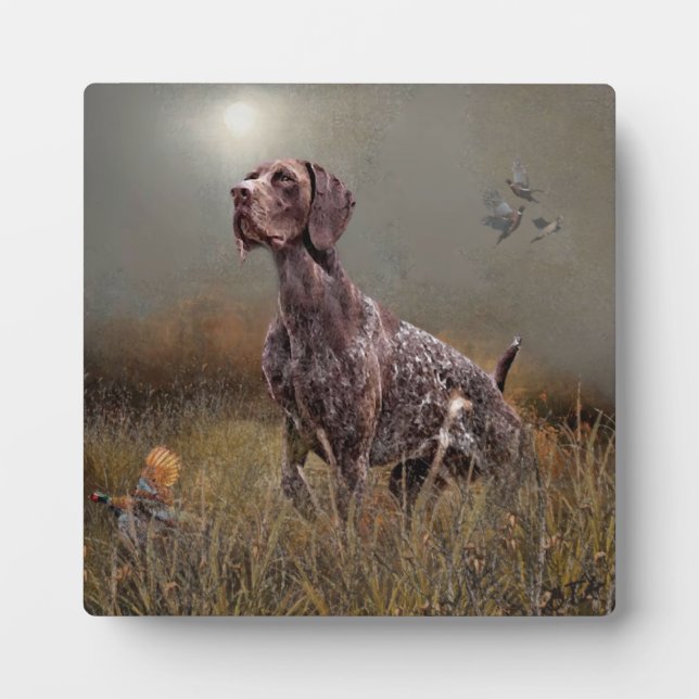 Placa Expositora German Shorthaired Pointer ,Deutsch Kurzhaar Tapes (Frente)