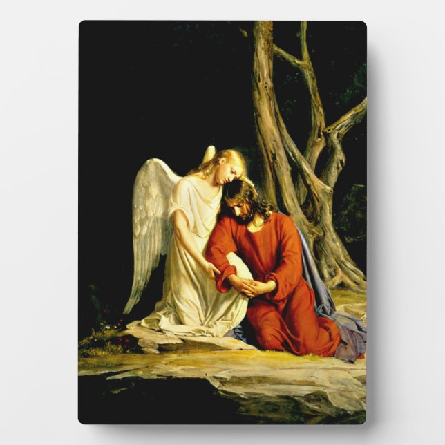 Placa Expositora Gethsemane, bella pintura religiosa, 1805 (Frente)
