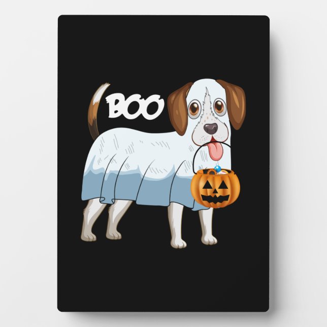 Placa Expositora Ghost Beagle Halloween Dog (Frente)
