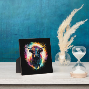 Placa Expositora Ghostly Grace: Vaca Highland espectral Holográfica