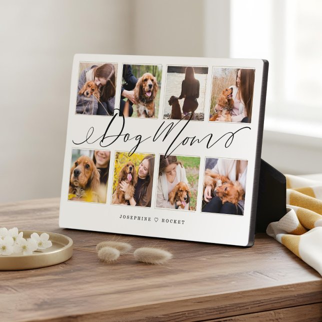 Placa Expositora Gift for Dog Mom | Family Photo Keepsake Collage (Gift for Dog Mom | Family Photo Keepsake Collage Plaque)