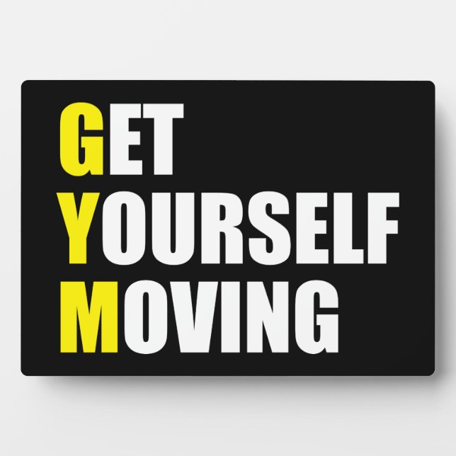 Placa Expositora GIMNASIO - Consíguese en movimiento - Motivación d (Frente)