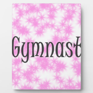Placa Expositora Gimnasta Rosa y Blanco
