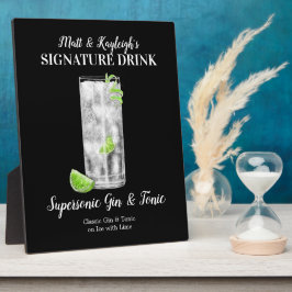 Placa Expositora Gin & Tonic • PERSONALIZA esta Bebida Destacada