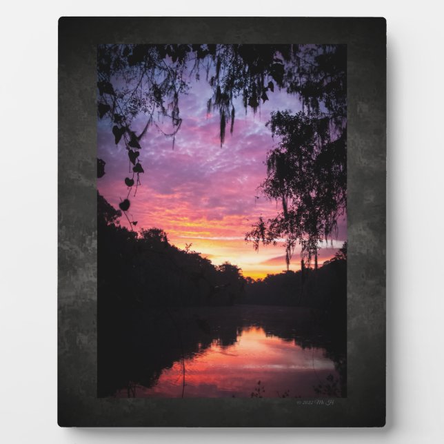 Placa Expositora Ginnie Springs River Sunrise Acrylic Wall Art (Frente)