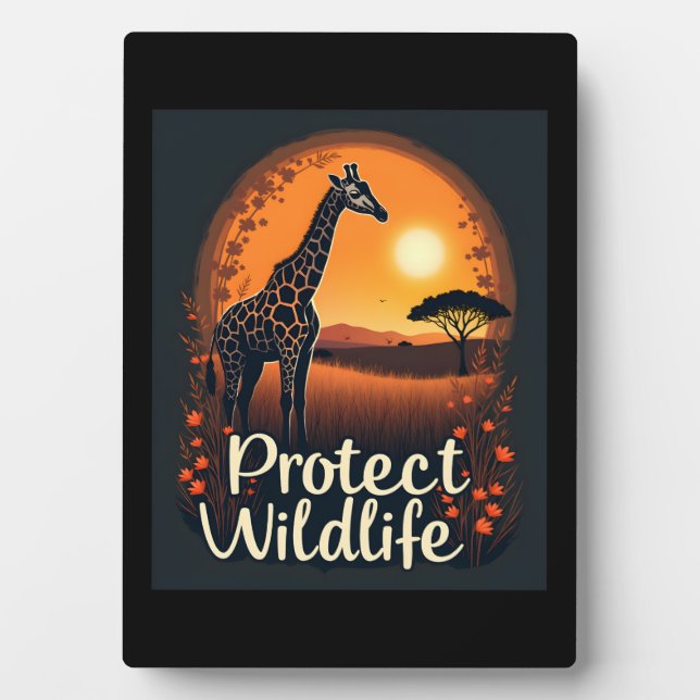 Placa Expositora Giraffe del tanque de Savanna Top (Frente)