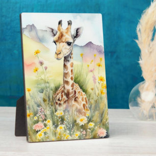 Placa Expositora Giraffe Tabletop Plaque con Easel
