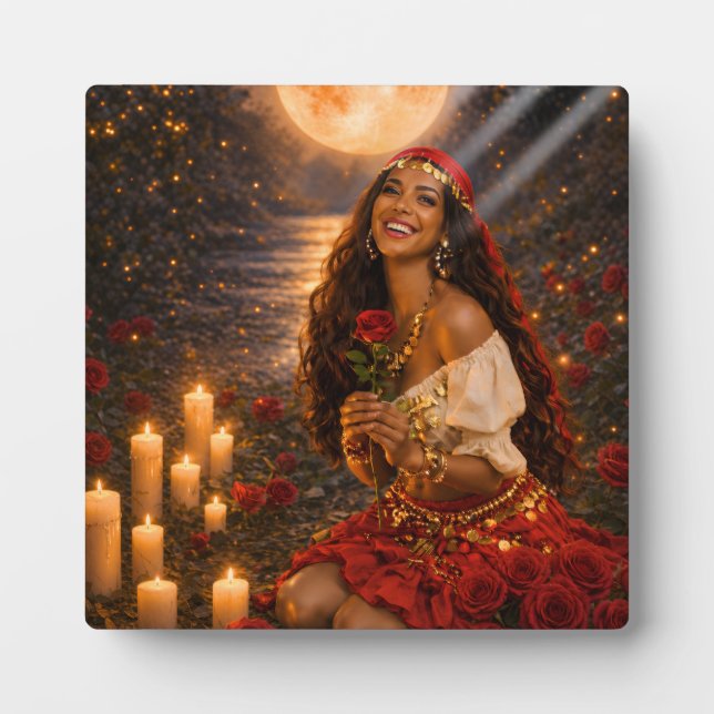 Placa Expositora gitana roja  (Frente)