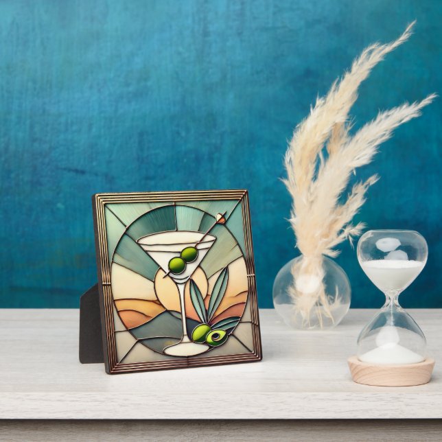 Placa Expositora Glass de Mediano Siglo 2 Olive Martini (in situ)