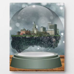 Placa Expositora Glóbulo de la Nieve de la Isla Providencia