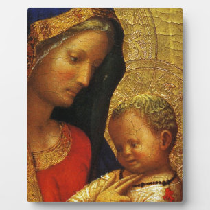 PLACA EXPOSITORA GLORIA A JESÚS Y MARÍA