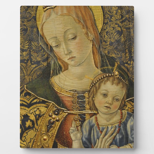 PLACA EXPOSITORA GLORIA A JESÚS Y MARÍA (Frente)