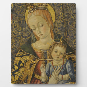 PLACA EXPOSITORA GLORIA A JESÚS Y MARÍA