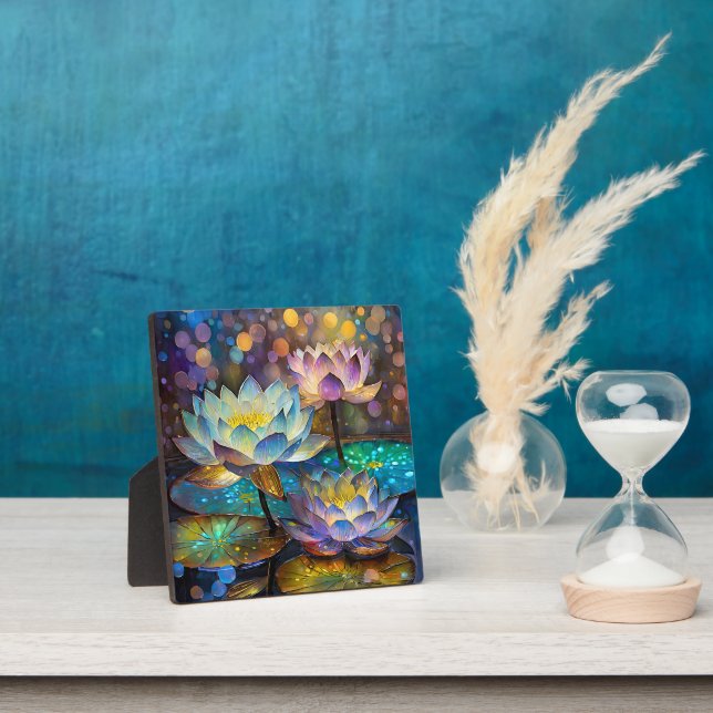 Placa Expositora Glowing Lotus Flowers Trio (in situ)