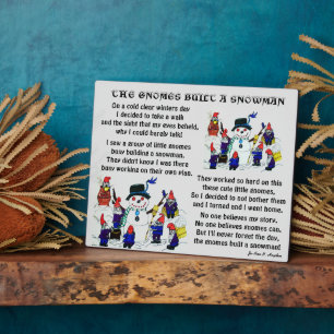 PLACA EXPOSITORA GNOMES BUILD SNOWMAN