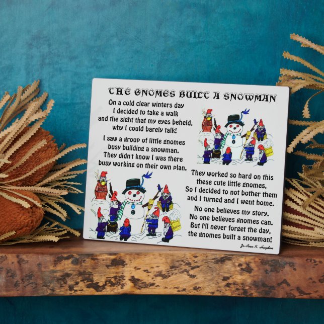 PLACA EXPOSITORA GNOMES BUILD SNOWMAN (Lado)