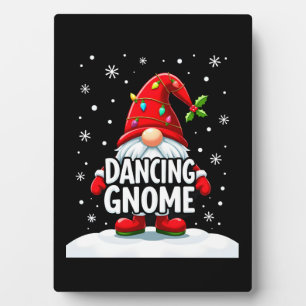 Placa Expositora Gnomo de Navidad Gnomo Bailarín Familia Navidad (5
