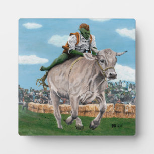Placa Expositora Goblin Rider Ox Carreras Fantasy Art Plaque