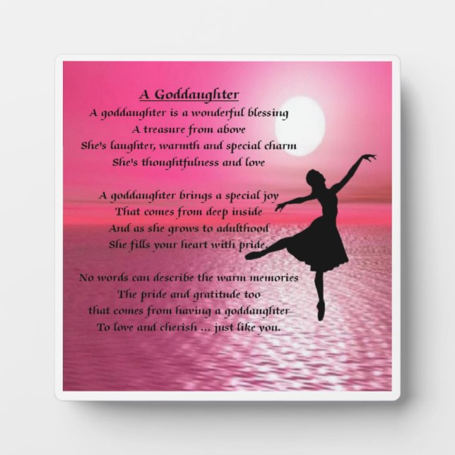 Placa Expositora Godgirl Poem Plaque - Ballerina Design (Frente)