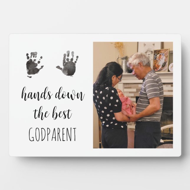Placa Expositora Godparent Handprint Photo  (Frente)