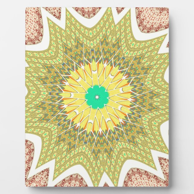 Placa Expositora gOLDEN YELLOW Patrón tribal étnico africano (Frente)