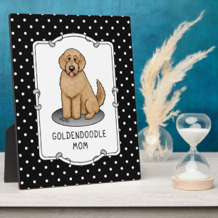 Placa Expositora Goldendoodle Mom Doodle Mom (rojo dorado)